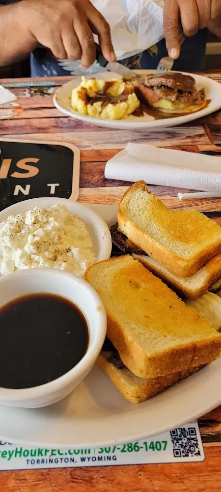 Prime Rib Sandwich and Cottage Cheese